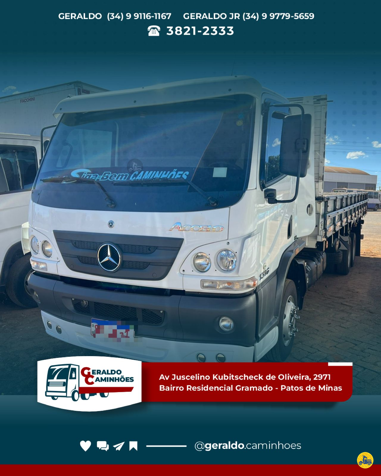 CAMINHAO MERCEDES-BENZ MB 1316 Carga Seca Toco 4x2 Geraldo Caminhões PATOS DE MINAS MINAS GERAIS MG